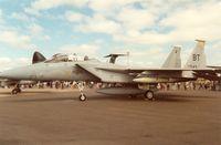 84-0043 @ MHZ - Another view of the Bitburg F-15D Eagle from the 53rd Tactical Fighter Squadron/36th Tactical Fighter Wing on display at the 1989 Mildenhall Air Fete. - by Peter Nicholson