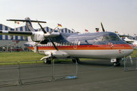 F-WWEW @ EGLF - ATR ATR-42-300. Displayed at Farnborough 1988. - by Malcolm Clarke