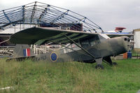 G-ANIE @ EGTC - Auster 5 Alpha. As TW467 of the Army Air Corps at Cranfield Airfield, Beds, UK in 1987. - by Malcolm Clarke