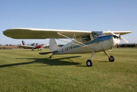 G-AKVM @ FISHBURN - Cessna 120. An old tail dragger formerly registered N3173N. At Fishburn Airfield, UK in 2009. - by Malcolm Clarke