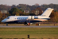 N334FX @ ORF - Business Jet Solutions 2004 Bombardier CL-600-2B16 Challenger 604 N334FX rolling out on RWY 5 after arrival from Palm Beach Int'l (KPBI). - by Dean Heald