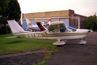 G-BFMH @ EGTC - Cessna 177B Cardinal at Cranfield Airfield, UK in 1988. - by Malcolm Clarke