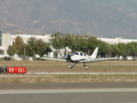 N912AV @ POC - Touching down on 26L - by Helicopterfriend