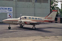 G-OPEE @ EGTC - Cessna 421C Golden Eagle at Cranfield Airport, UK. - by Malcolm Clarke