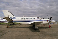 G-GLOR @ EGTC - Cessna 425 Corsair at Cranfield Airport, UK in 1988. - by Malcolm Clarke