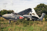 XN691 @ EGSX - De Havilland DH-110 Sea Vixen FAW2. At North Weald, sadly scrapped in 2001. - by Malcolm Clarke