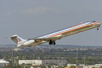 N573AA @ KSAT - departing San Antonio IAP eastbound - by FBE