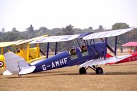 G-AMHF @ WOBURN - De Havilland DH-82A Tiger Moth II.  At the De Havilland Tiger Moth Rally held in the grounds of Woburn Abbey in 1995. - by Malcolm Clarke