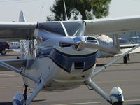 N6885M @ POC - Six cylinder, horizontally opposed four stroke, aircraft engine - by Helicopterfriend