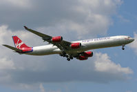 G-VMEG @ EGLL - Short final to 09L at Heathrow. - by MikeP