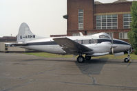 G-ARHW @ EGTC - De Havilland DH-104 Dove 8 at Cranfield Airport, UK in 1990. - by Malcolm Clarke