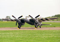 G-ASKH @ EGTC - De Havilland DH-98 Mosquito T3. At the 50th anniversary celebration of Cranfield's College of Aeronautics, Cranfield, UK. - by Malcolm Clarke