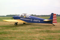 G-AWFN @ EGTC - Rollason Druine D-62B Condor at the 1994 PFA Rally, Cranfield Airport, UK.. - by Malcolm Clarke