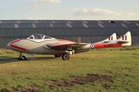 G-VTII @ EGTC - De Havilland Vampire T11 (DH-115) at Cranfield Airfield, UK. - by Malcolm Clarke