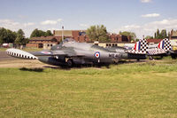 G-VENI @ EGTC - De Havilland Venom FB50 (DH-112) at Cranfield Airfield, UK in 1988. - by Malcolm Clarke