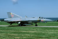 35595 @ ESTA - This Draken has the badge of both F10 and 3.Division F10 on the fin. - by Joop de Groot