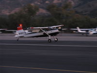 N185TK @ SZP - 1981 Cessna A185F SKYWAGON II, Continental IO-520-D 300 Hp, landing roll Rwy 22 at dusk - by Doug Robertson