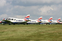 G-BNCR @ EGTB - Not your normal line up of BA tails ! - by MikeP