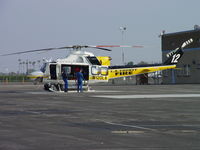 N120LA @ POC - Doors open and waiting for patient, who is enroute - by Helicopterfriend