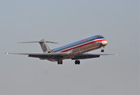 N482AA @ KORD - American Airlines Mcdonnell Douglas DC-9-82, AAL425 arriving from KDCA, short final 22R KORD. - by Mark Kalfas
