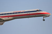 N687JS @ KORD - American Eagle EMB-145LR, EGF3919 arriving from KLIT, short final 22R KORD. - by Mark Kalfas