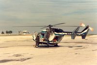 N163BK @ KSPG - MBB BK 117A of Bayflite air medical flight at St. Petersburg in November 1987, serving the Tampa Bay area. - by Peter Nicholson