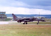 XX962 @ EGQS - Jaguar GR.1A of 6 Squadron preparing for take-off at Lossiemouth in the Summer of 1992. - by Peter Nicholson