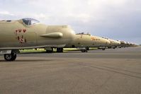 WF916 @ EGUY - English Electric Canberra T17. With PR9's B2's and TT18's  at the Canberra 40th Anniversary Celebration Photocall at RAF Wyton in 1989. - by Malcolm Clarke