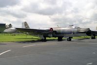 WH664 @ EGUY - English Electric Canberra T17 at the Canberra 40th Anniversary Celebration Photocall at RAF Wyton in 1989. - by Malcolm Clarke