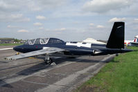 G-BRFU @ EGTC - Fouga CM-170R Magister at Cranfield Airport in 1992. Later N99JJ. - by Malcolm Clarke