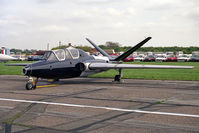 G-BRFU @ EGTC - Fouga CM-170R Magister at Cranfield Airport in 1992. Later N99JJ. - by Malcolm Clarke