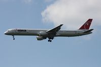 N596NW @ DTW - Northwest 757-300 - by Daniel Compton