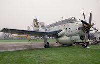 XP226 @ X4WT - Fairey Gannet AEW3. At the Newark Air Museum, Winthorpe, UK in 1992. - by Malcolm Clarke