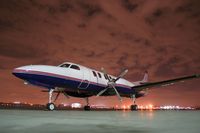 N729C @ KLGB - Parked on the Mercury ramp just after we did 3 takeoffs and landings for night currency - by Nick Taylor Photography
