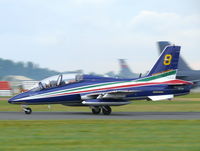 MM54485 @ EGVA - Aermacchi MB339A/PAN MM54485/8 Italian Air Froce Frecce Tricolori - by Alex Smit