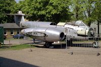 VT260 @ EGSU - Gloster Meteor F4. Undergoing renovation at the Imperial War Museum, Duxford. Later shipped to the Planes of Fame Museum, Chino in exchange for North American F-86 Sabre 48-0242 now on loan to the Midland Air Museum. - by Malcolm Clarke