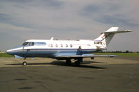 G-AWYE @ EGTC - Hawker Siddeley HS-125-1B/S522 at Cranfield Airfield in 1988. - by Malcolm Clarke