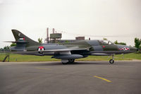 G-BOOM @ EGVN - Hawker Hunter T7 from the RJAF Historic Flight seen here at RAF Brize Norton's Photocall 94. - by Malcolm Clarke