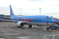 G-FDZA @ EGGW - Thomson B737 appears in Xmas livery at Luton - by Terry Fletcher