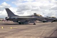 E-191 @ EGXE - General Dynamics F-16A Fighting Falcon. From Eskadrille 730, Skrydstrup and seen at RAF Leeming Air Fair in 1993. - by Malcolm Clarke