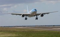 F-HBIL @ TNCM - Corsair just over Maho beach on the glid to the runway - by SHEEP GANG