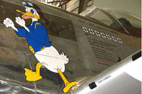 N51RT - Fuselage artwork on F-51D with false markings 44-13317 - exhibited in the RAF Museum Hendon , UK - by Terry Fletcher