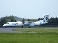 G-ECOW @ EGPH - Flybe Dash8Q-402 on runway 24 - by Mike stanners