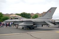 ET-022 @ EGXW - General Dynamics F-16B Fighting Falcon. From Esk 726, Aalborg and seen at RAF Waddington's Air Show in 1995. - by Malcolm Clarke