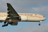 HZ-AKB @ EGCC - Saudi Arabian Airlines - by Chris Hall