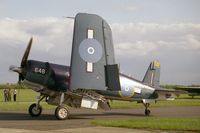 G-BXUL @ EGSU - Goodyear FG-1D Corsair at Duxford's Classic Jet and Fighter Display in 1996. - by Malcolm Clarke