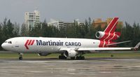 PH-MCY @ TJSJ - Martinair CARGO taxing to the active runway for take off - by Daniel jef