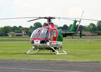 G-BTKL @ EGTC - MBB BO-105DB-4 at Cranfield Airport in 2004. - by Malcolm Clarke