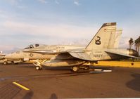 163461 @ EGQL - Another view of the VFA-86 F/A-18C Hornet in the static park of the 1991 Leuchars Airshow. - by Peter Nicholson