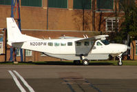 N208PW @ EGTC - Cessna Caravan at Cranfield awaiting taking up marks of G-DLAC
